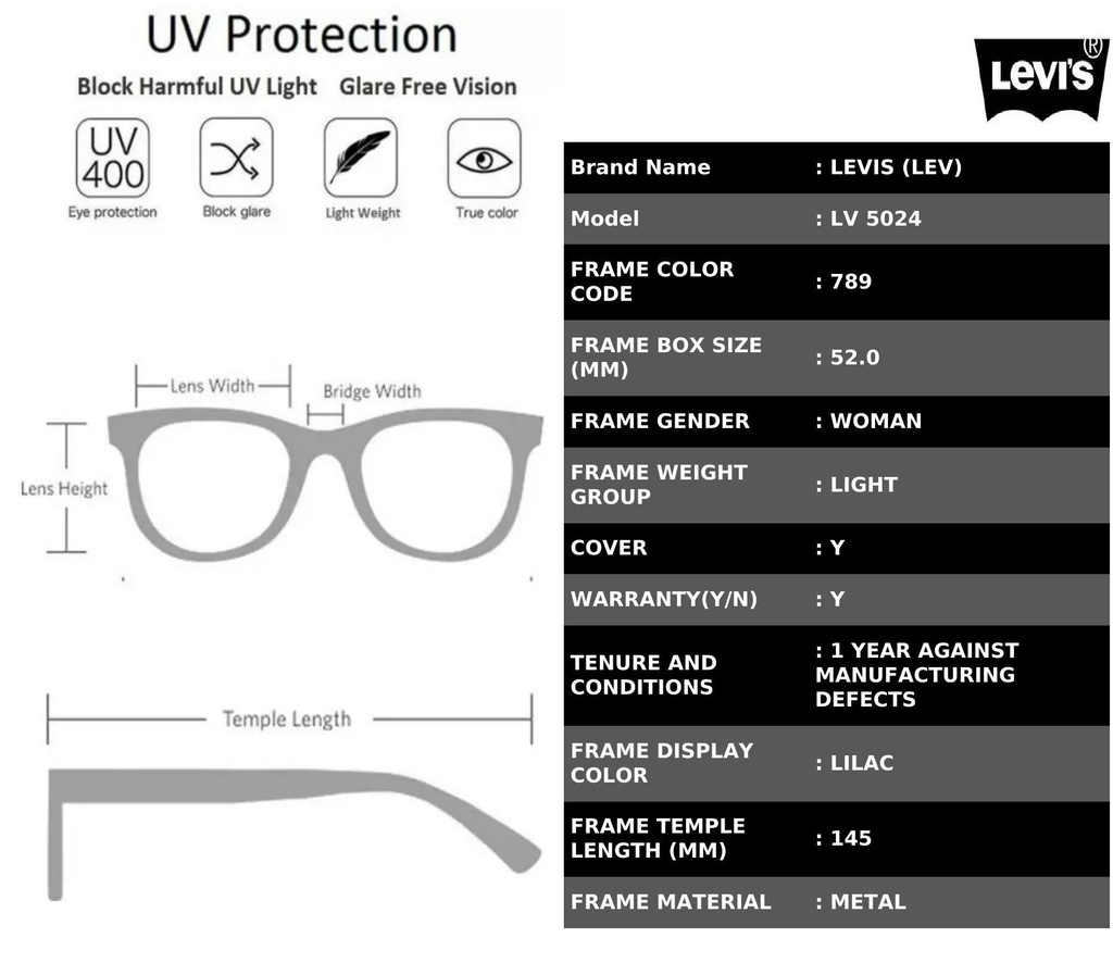 Levis LV 5024 789 Lilac