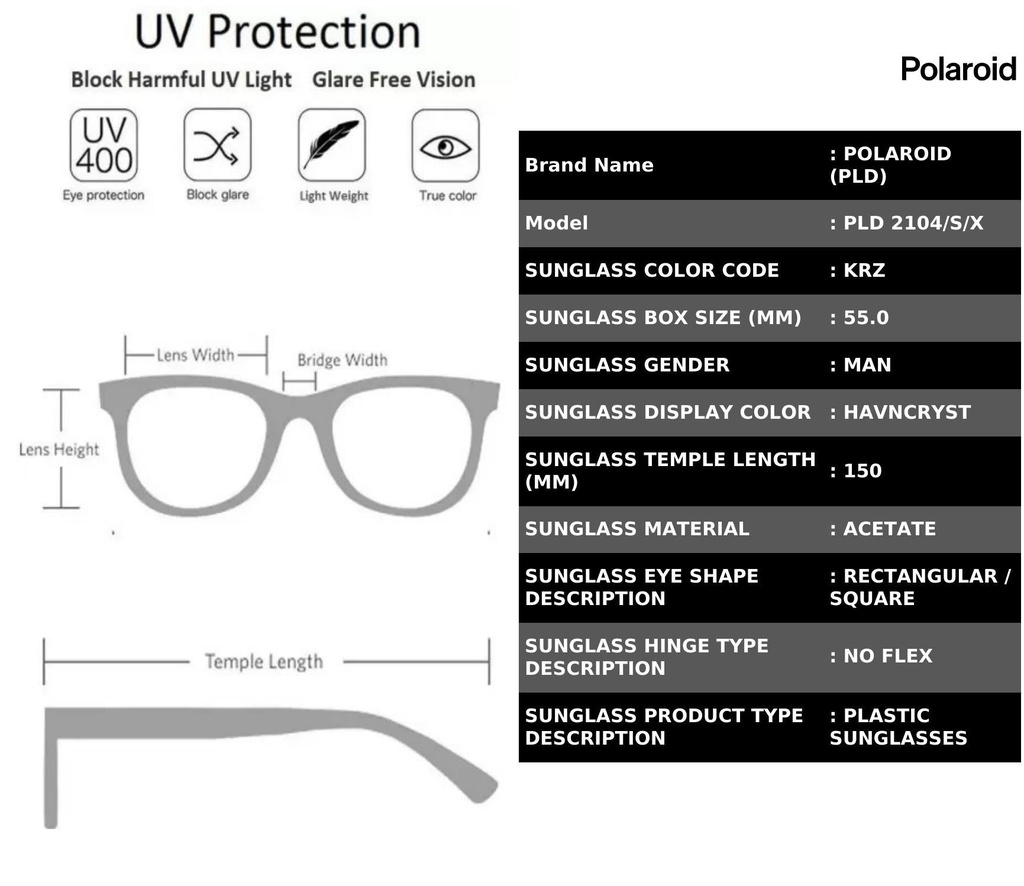 POLAROID (PLD) Sunglasses PLD 2104/S/X